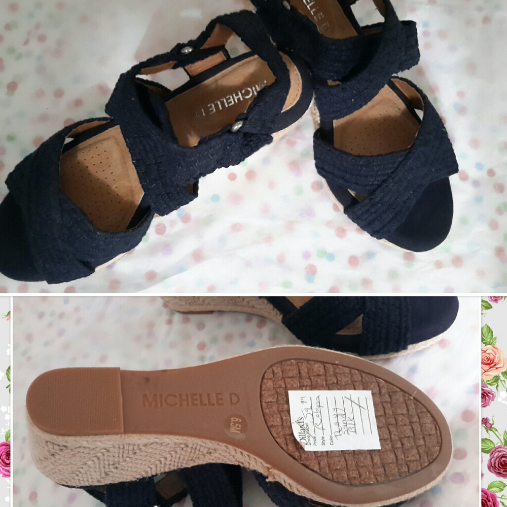 NWT ☆Michelle D☆ Ladies Stappy Wedge heels